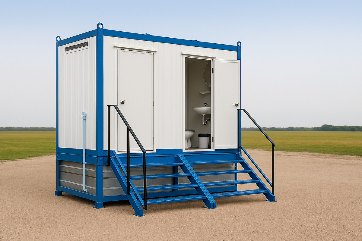 3m x 2m 2 stall ablution block self bunded