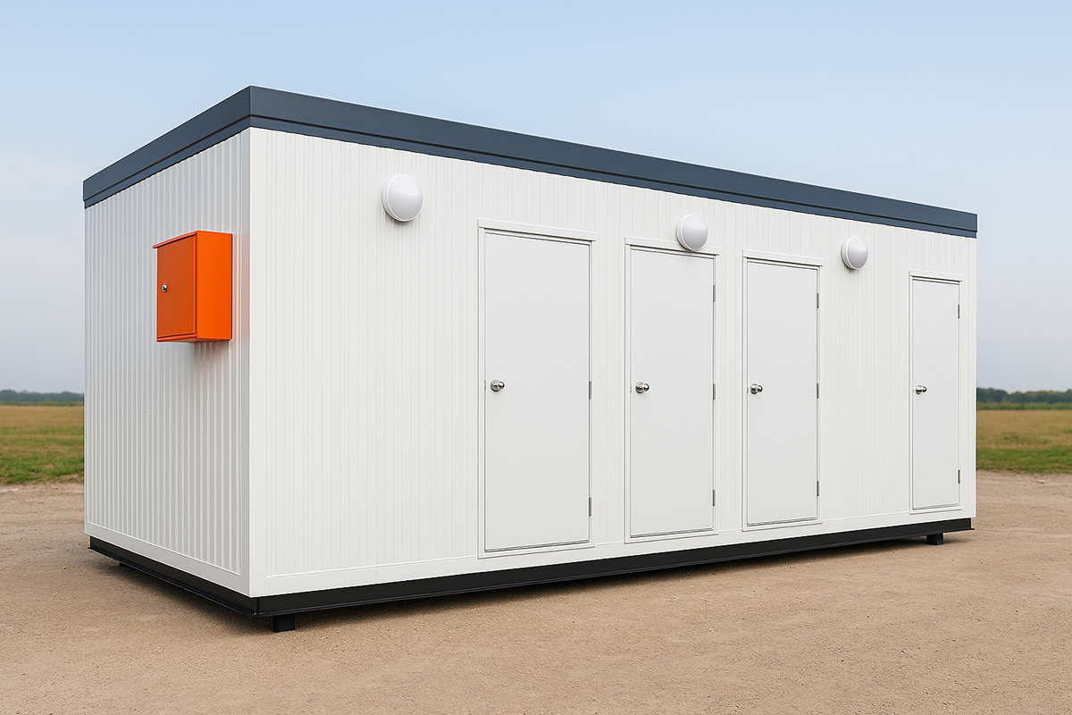 6m x 3m 4 stall ablution block