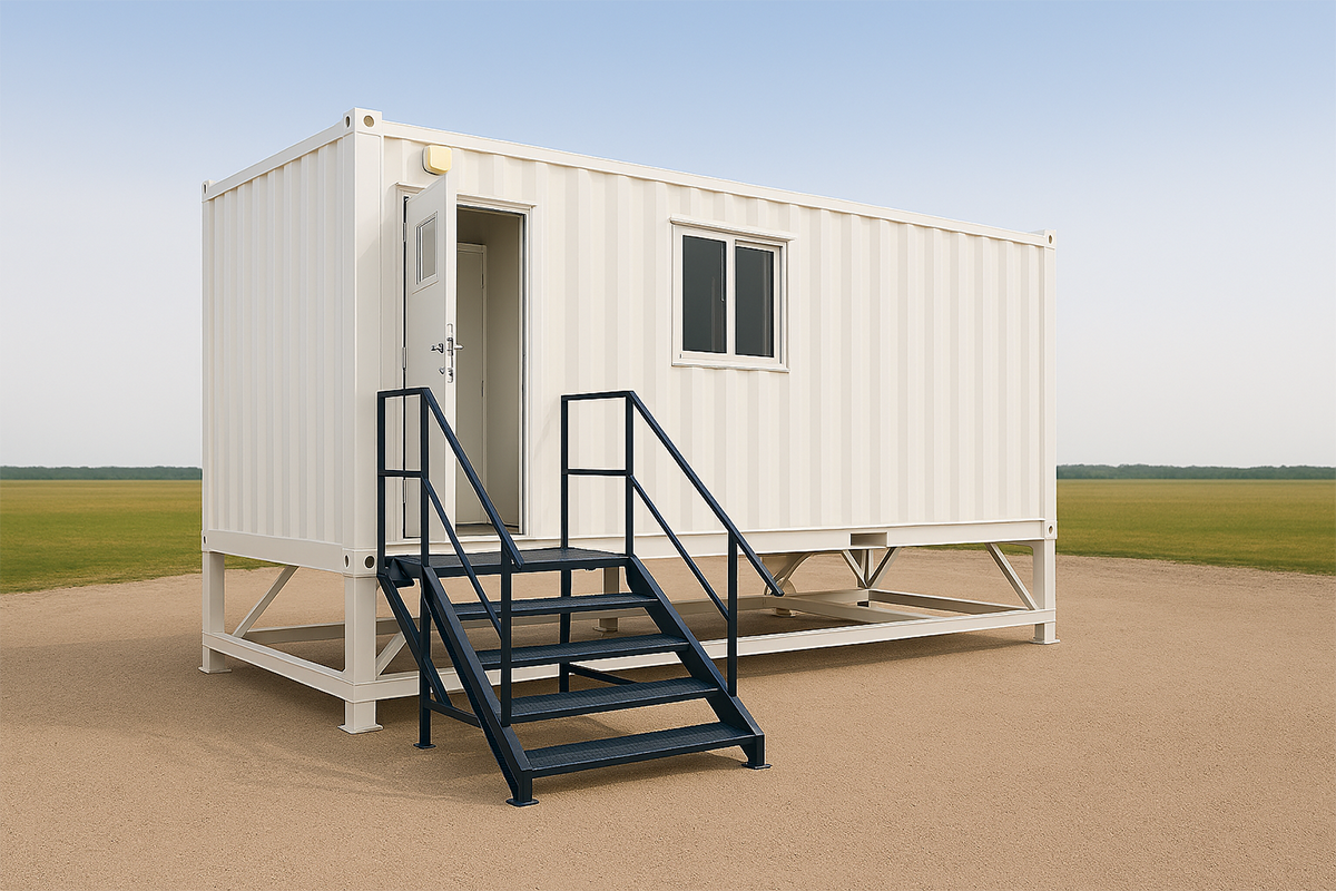 6m x 3m Raised 3 stall + Urinal ablution block