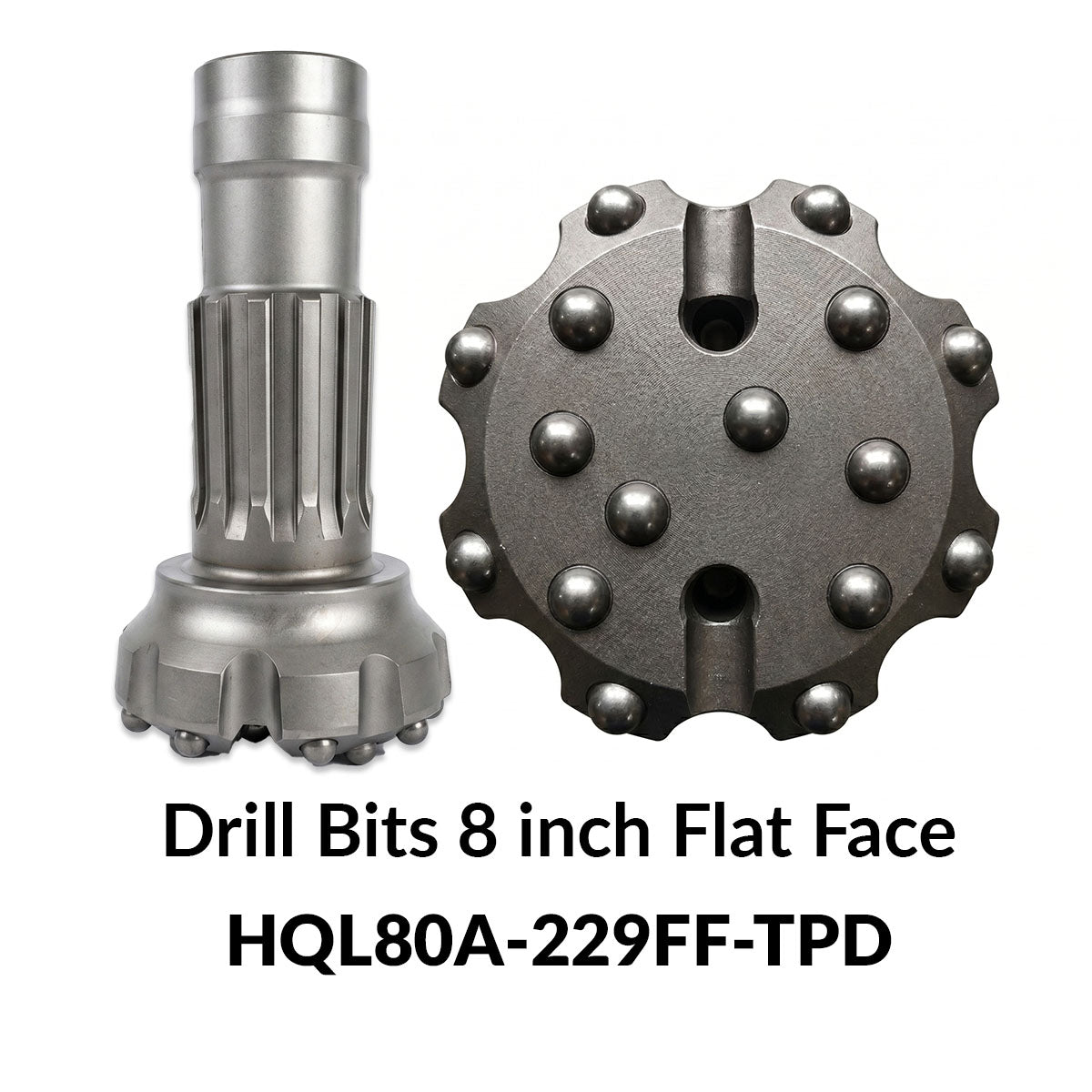 Drill Bits QL80 8 inch - FLAT FACE: HQL80A-229FF-TPD