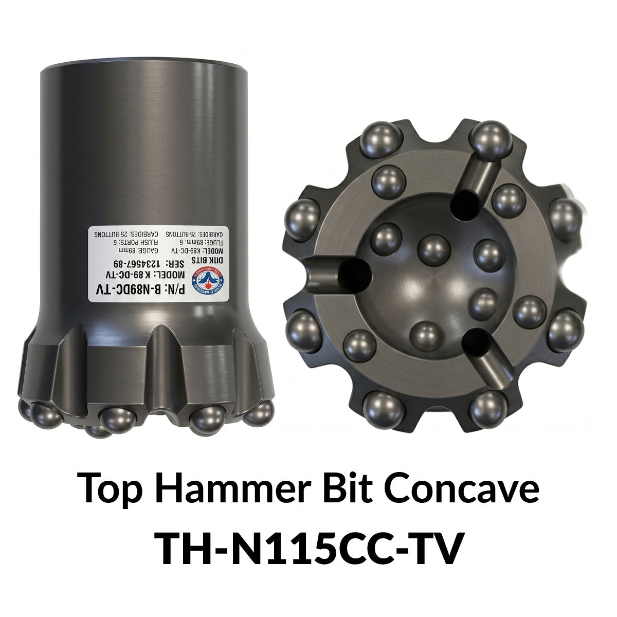 Top Hammer Bit: CONCAVE - TH-N115CC-TV