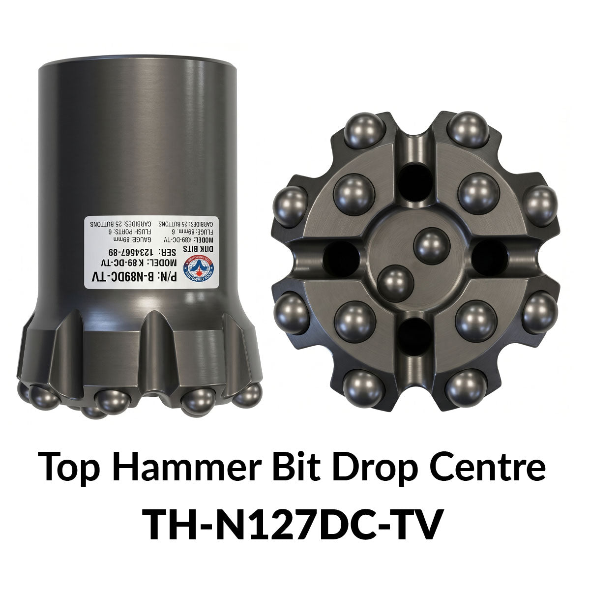 Top Hammer Bit: DROP CENTRE - TH-N127DCTV