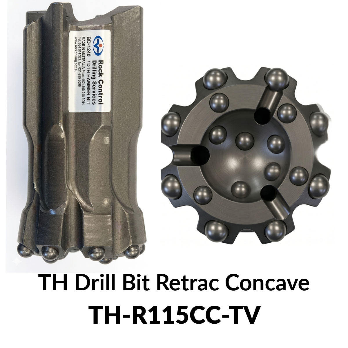 TH Drill Bit Retrac: CONCAVE FACE - TH-R115CC-TV
