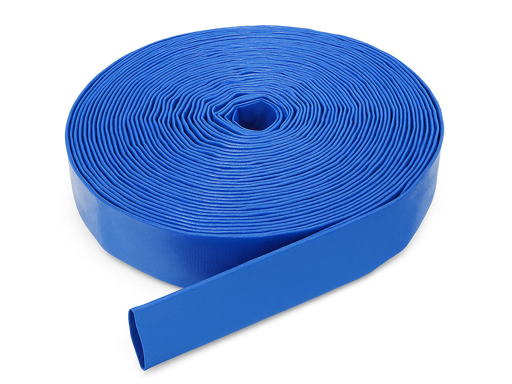 Standard Duty Blue PVC Lay Flat Water Discharge Hose (25mm - 203mm)