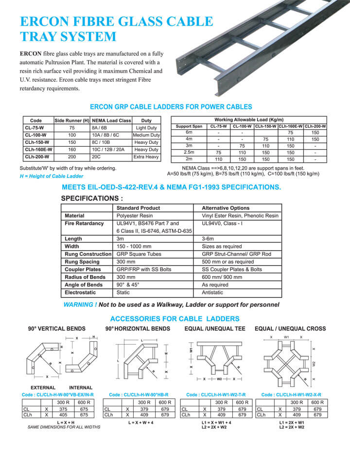 FRP Cable Ladder Bend Section